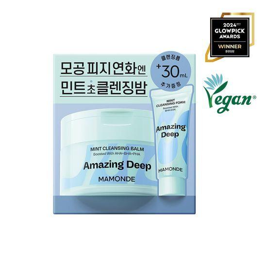 Mamonde Очищающий бальзам Amazing Deep Mint 90 мл, специальный (+ В комплект входит очищающая пенка с мятой 30 мл)