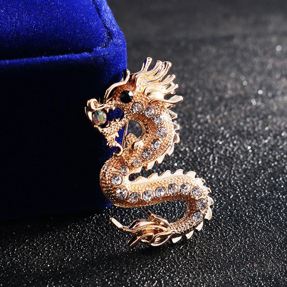 Dragon Fashion Gift Men's Collar Clothing Decorative Corsage Jewelry Brooch Pins Suit Accessories