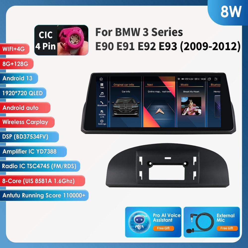 OSSURET Android 13 10,25-дюймовые автомобильные интеллектуальные системы 2 Din Wireless Carplay Android Auto для BMW 3 серии E90 E91 E92 E93(2009-2012)CIC стерео RDS