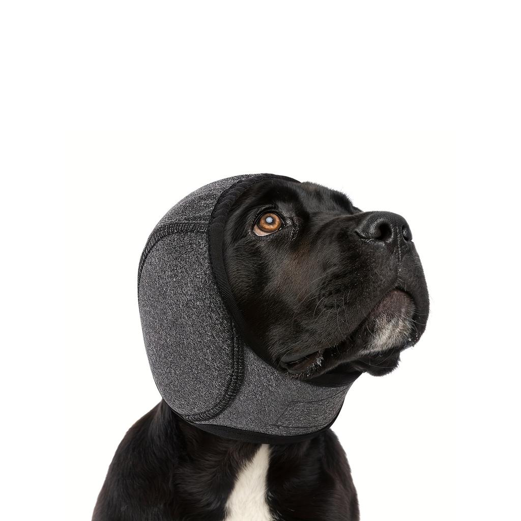 Dog Calming Hoodie Stretchable Noise Protection Ears Muffs Soft Comfortable Earmuffs for Firework Grooming Thunderstorms