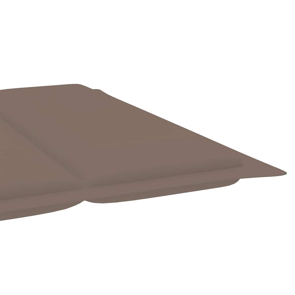 Teak Wood Sun Lounger with Cushion Taupe