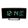 Living Room Curved Screen LED Mirror Digital Temperature and Humidity Electronic Clock Home Desktop Sleeping Alarm Clock Bedside Clock Gift