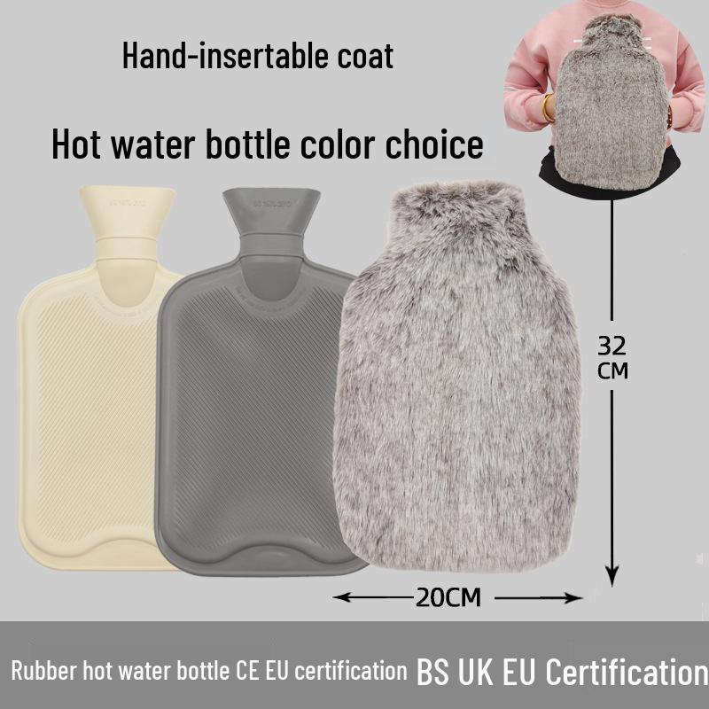 Explosion-Proof Hot Water Bottle: Rubber Design for Stomach and Feet, Long-Lasting Warmth