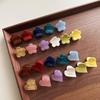Small Grab Clip Heart Hair Clip Love Acetate Mini Hair Claw Creative Flower Hair Clip  Girls