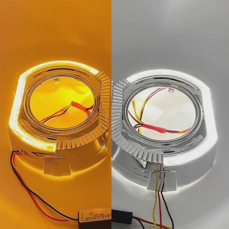 Спортивная версия 2,5/3 дюйма с двумя линзами LED Angel Eye Cover для автомобильных фар
