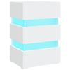 Maison Exclusive - Table de chevet à LED blanc 45x35x67 cm bois d'ingénierie
