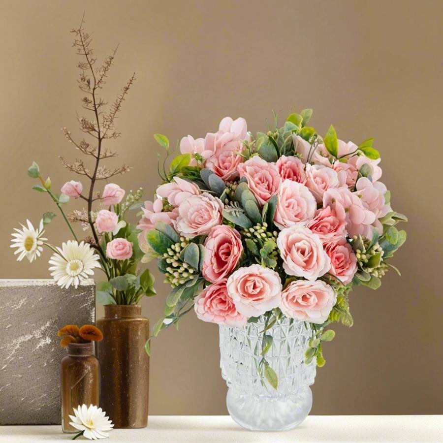Artificial flower Silk Rose hydrangea Diy festival party Home Room Outdoor vase Garden wall Decor Wedding Wreath bridal bouquet