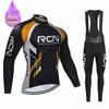 New Winter Rcn Team Cycling Jersey Set Men Thermal Fleece Bike Clothing MTB Bicycle Bib Pant Ropa Ciclismo Triathlon Cycling Kit