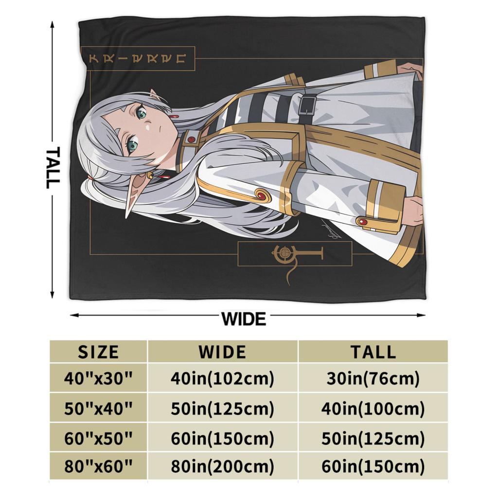 Frieren Beyond Journeys Plush Blanket Students Flannel Throw Blanket For Outdoor Soft ized Quality Bedspread Gift