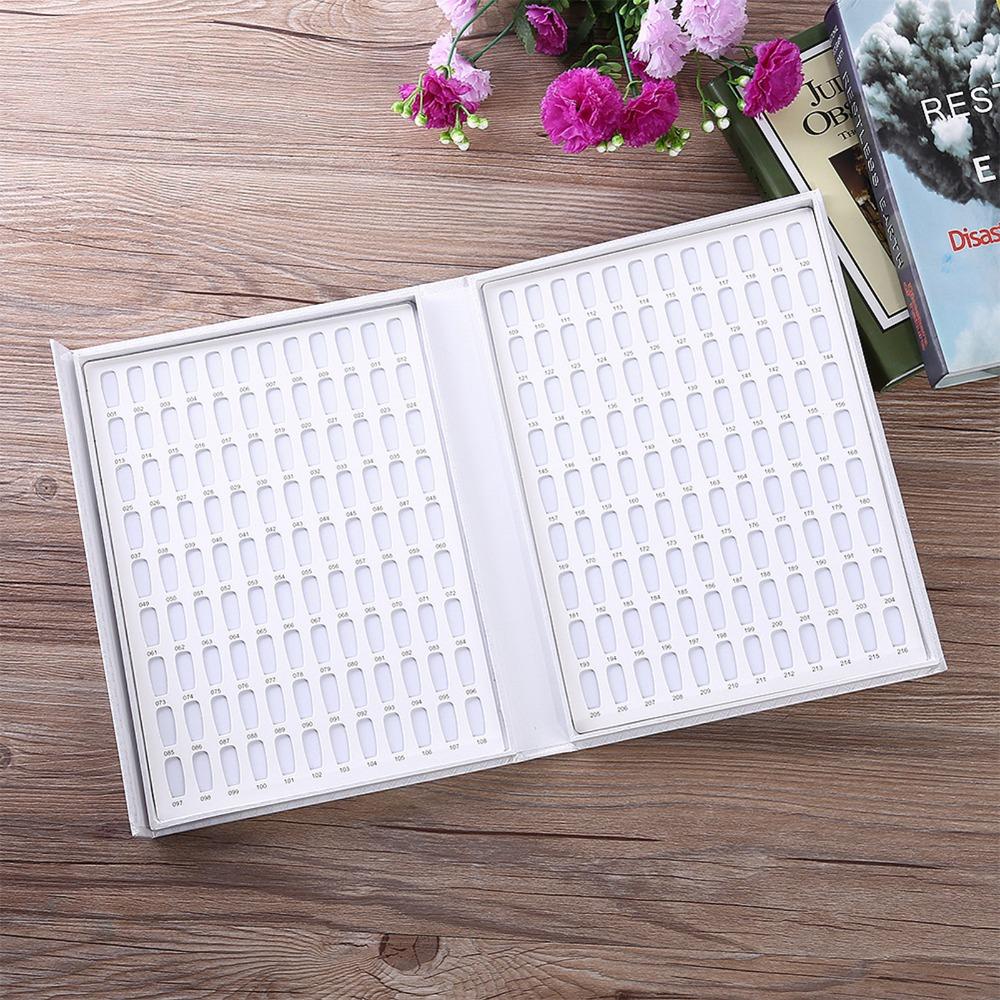 216 Colors Manicure Display Book White Color Display Booklet Nail Gel Color Card Manicure Polish Organizer Nail Art Salon