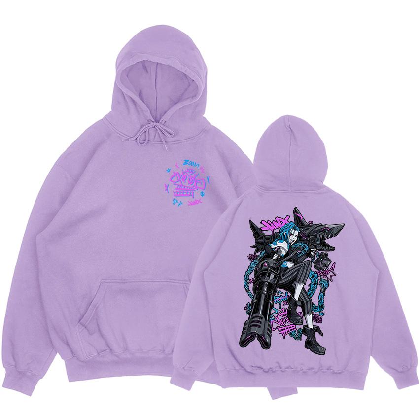 Аркейн Джинкс Бум Обезьяна Худи с Длинным Рукавом Мужские Женские Толстовки Видеоигра Мода Печать Пуловеры Moletom Masculino Унисекс