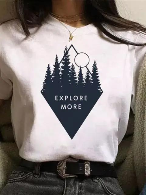 Футболка большого размера New Funny Moon Print, унисекс, белые и черные рубашки, модная футболка с круглым вырезом и коротким рукавом, летние футболки
