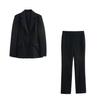 2025 Spring Women's Fashion Slim-Fit Suit & Pants Set with Stylish Shoulder Details
