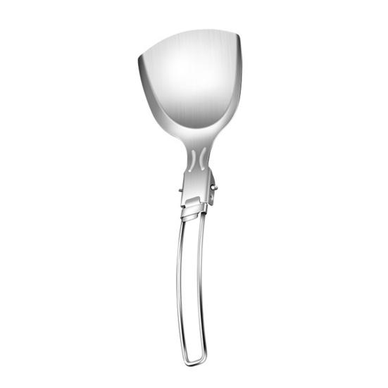 Складной набор посуды из нержавеющей стали с запирающейся ручкой, портативная лопатка для кемпинга, ложка, лопата