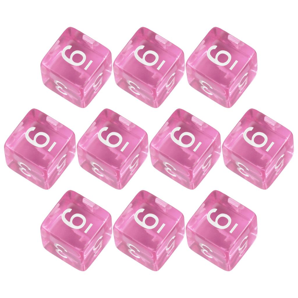 10 шт. D6 Кубики Многогранные Цифровые 1-6 Кубиков для Вечеринки Клуба Развлечений Настольная Игра