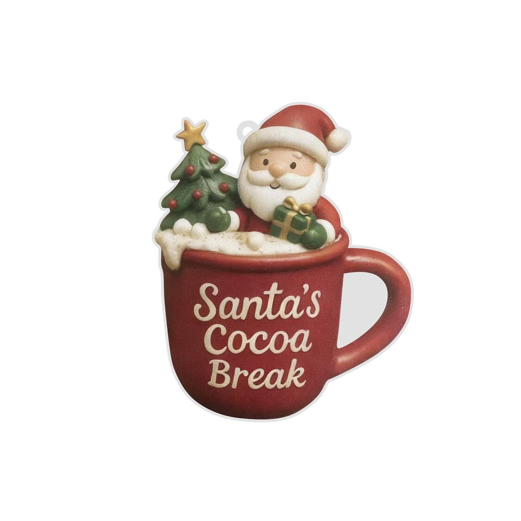 2D Flat Acrylic Christmas Beverage Cup Ornaments Interesting Christmas Pendants