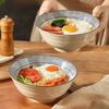 Striped Pattern Japanese Style Noodles Bowls Ceramic Salad Bowl Kitchen Tableware Soup Bowl  Dinner