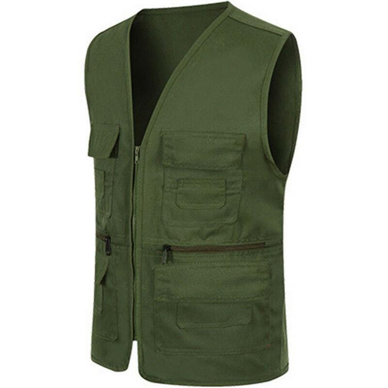 Мужской повседневный жилет для путешествий, рыбалки и фотосъемки с несколькими карманами, уличный жилет