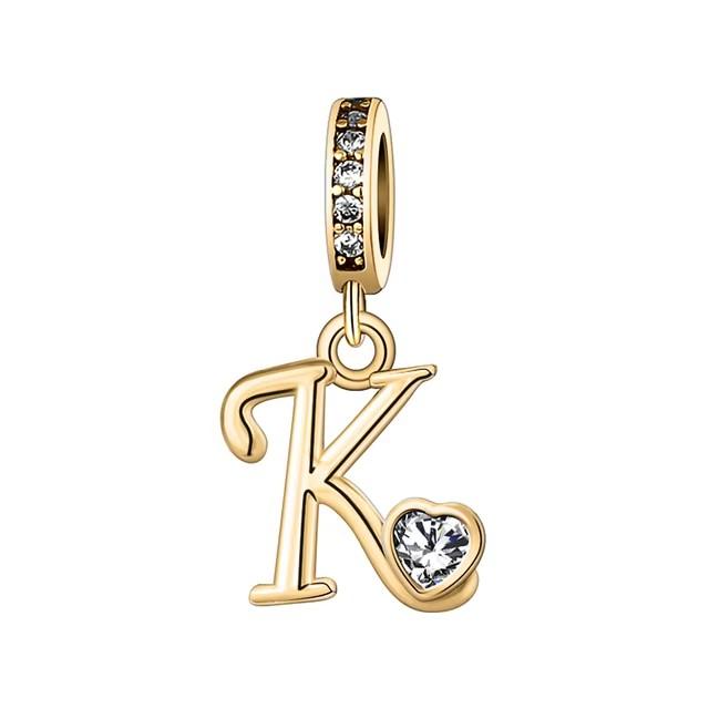 Новый медный с покрытием Rose Gold, Light Gold, двухцветный, с 26 английскими буквами, подвеска-шарм, совместим с браслетами, ожерельями, для самостоятельного изготовления украшений
