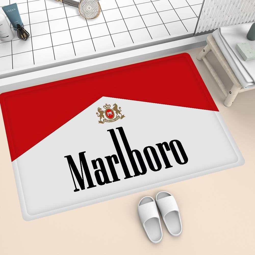 Ретро M-Marlboro Коврики для комнаты Противоскользящие Впитывающие Воду Длинная Полоса Подушка Коврик для Спальни Бытовые Ковры