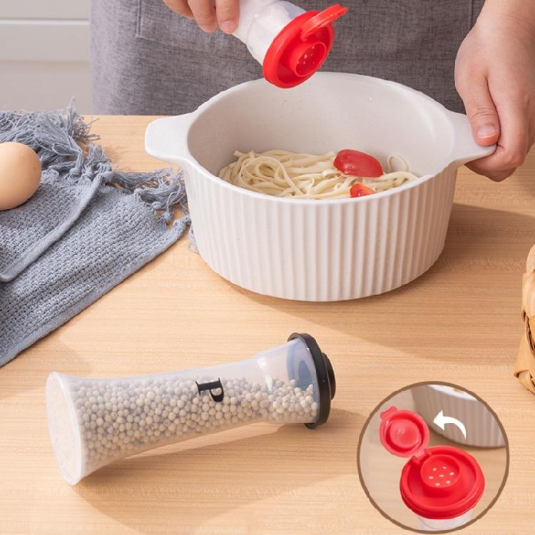 2 шт. Компактные пластиковые баночки для специй, соли, сахара и перца, портативный дозатор для приправ, кухонный инструмент.