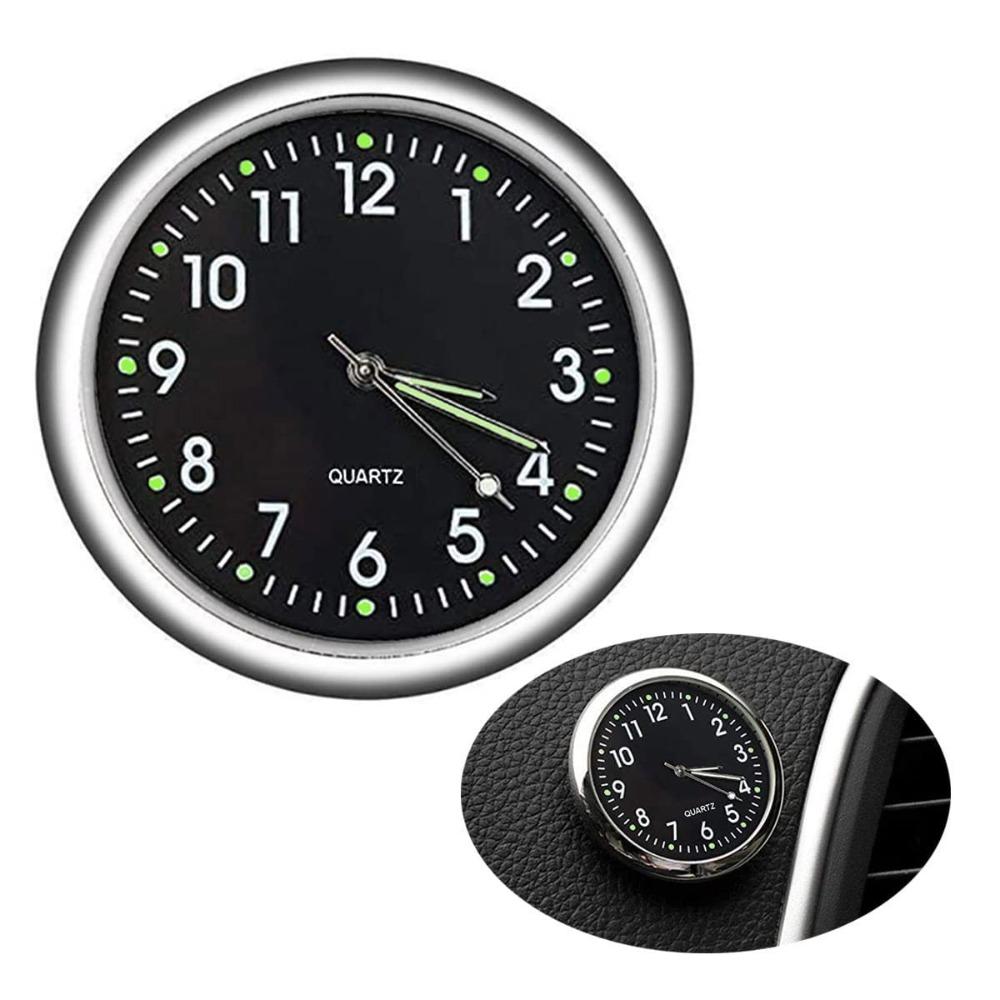 1Pc White Stick on Blue Car Vent Clocks Car Assessories Parts Dashboard Car Clock For Car