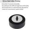 Drive Belt Idler Pulley for BMW 335 2007-2013 Serpentine Tensioner Pulley Idler with Bolt Washer No.11287557851 Plastic Black 1 Pcs