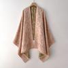 Women'S Imitation Cashmere Warm Shawl Ethnic Style Cloak Fashionable Scarves Floral Print Coldproof And Windproof Scraf