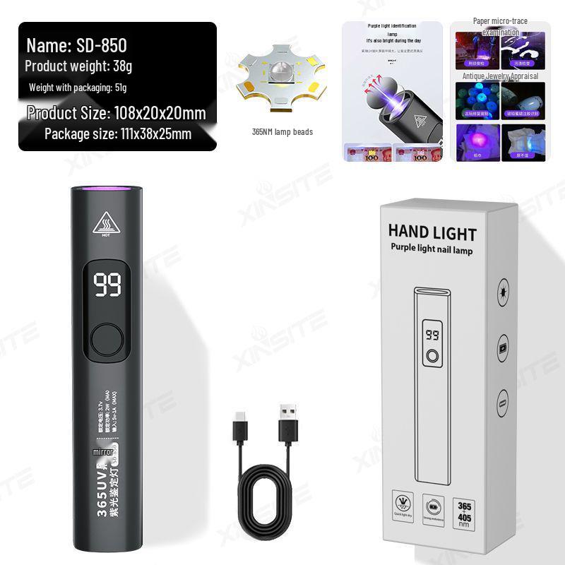 Rechargeable UV Flashlight for Pesticide and Fungal Detection - 365nm Waterproof Bordeaux Mixture.