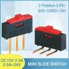 5PCS Mini DC12V 0.3A Red BSI-10/BSI-10H Slide Switch Toggle Switch 1P2T