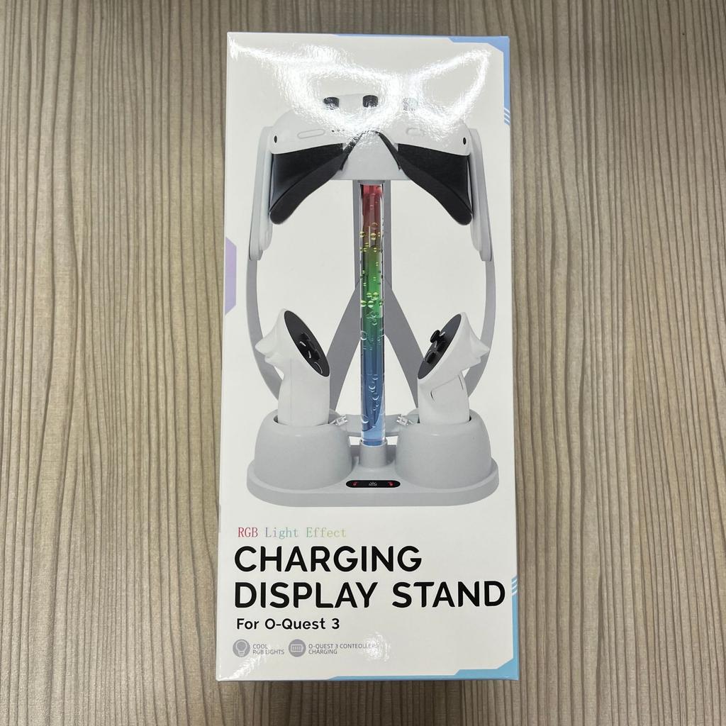 Suitable for Meta Quest 3 Chargers Suitable for Meta Quest 3 Charging Dock RGB Light Storage Bracket