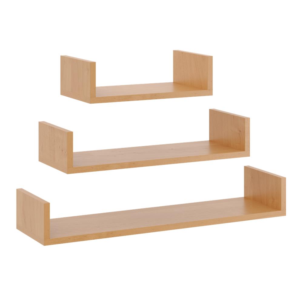 Wall Hanging Shelves - 3 Pieces - No. 23 Gray