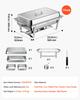 VEVOR 1 Pack Chafing Dish for Buffet Set, 9QT/ 8.5L Stainless Steel Chafer, for Banquet Party Wedding, Rectangle Buffet Server and Warmer