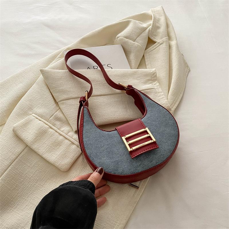 Модные сумки для женщин на весну Простой новый стиль для женских сумок Модные сумки для подмышек Сумки-полумесяцы на одно плечо