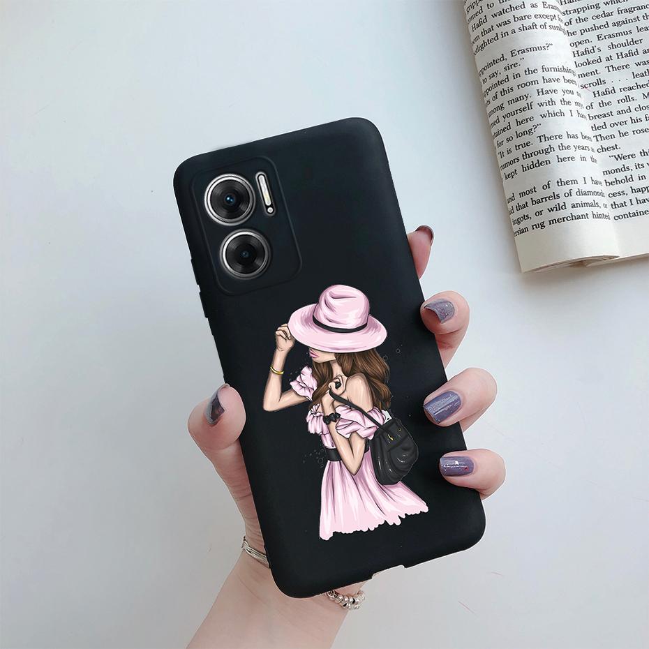 Case For Xiaomi Redmi 10 5G Case Silicone Soft Cute Pretty Girls Cover Funda For Xiaomi Redmi 10 5G 22041219G 22041219NY Bumper