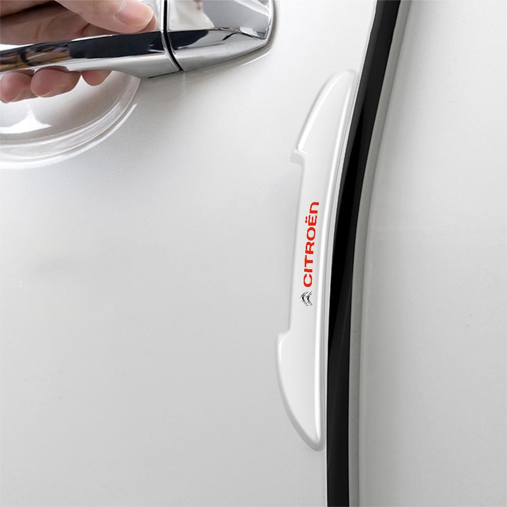 YKGBU1 4Pcs Bumper Anti-collision Strip Car Door Anti-Scratch Stickers For Citroen C1 C2 Grand C4 Picasso C4L VTS C-ELYSEE DS C3 C5 C6