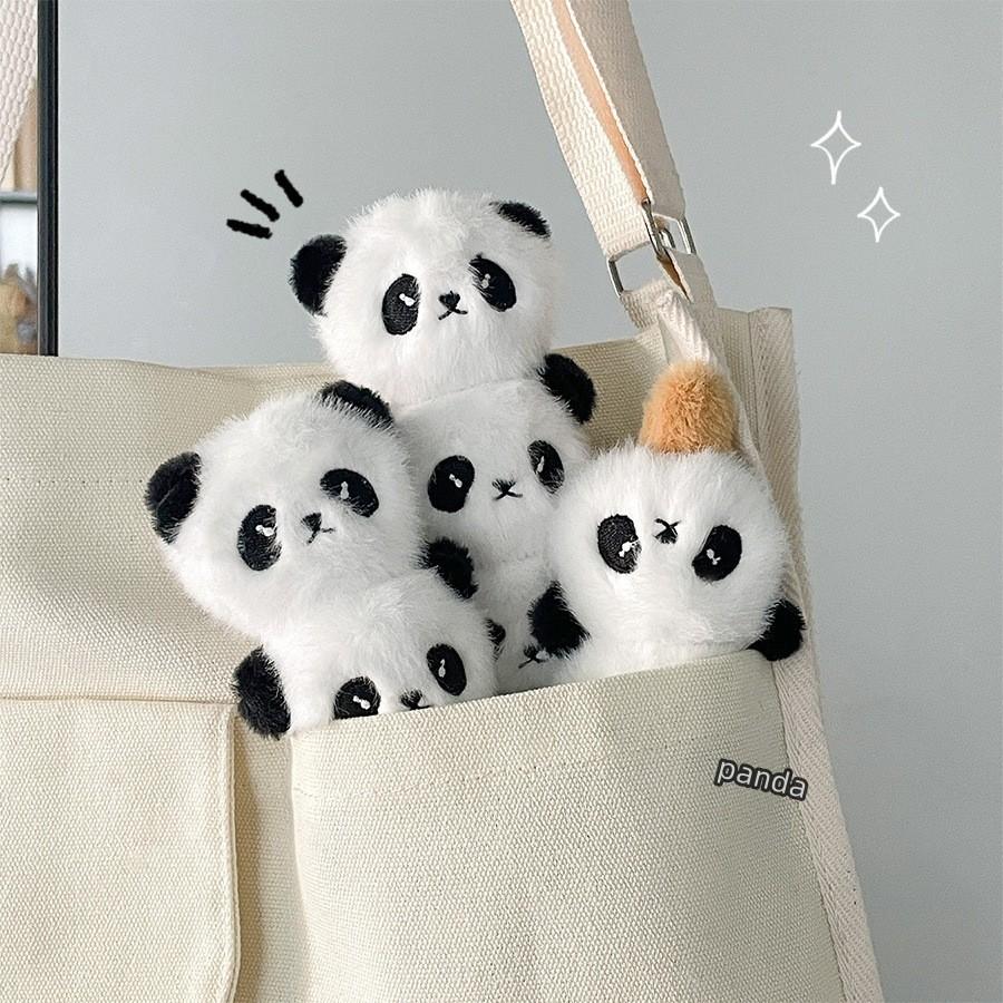 Cute Plush Cartoon Panda Backpack Charm With Lollipop Design Adorable Child Toy