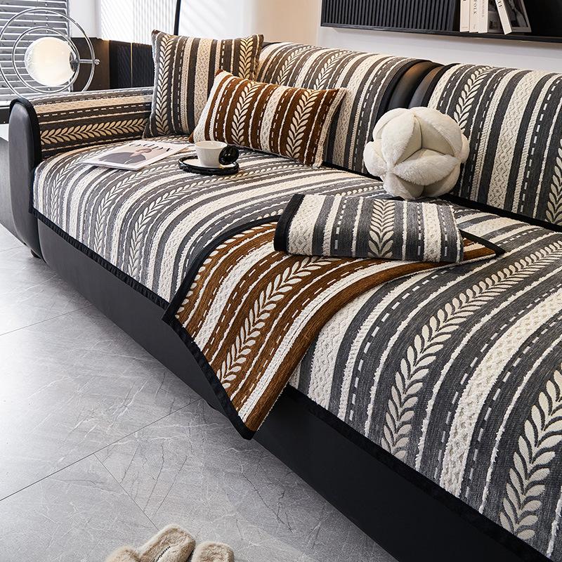 Chenille Sofa Cushion New Four-Season Universal Sofa Cover Cover Cloth Straight Row Sofa Seat Cushion
