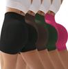 Women's High Waist Seamless Knitted Yoga Shorts - Peach Butt Three-Point Fitness & Running Shorts