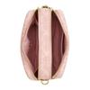 COACH CAREY 18 Brand Logo Double Zipper Closure Fabric Shoulder Bag Mini Women's Light Pink