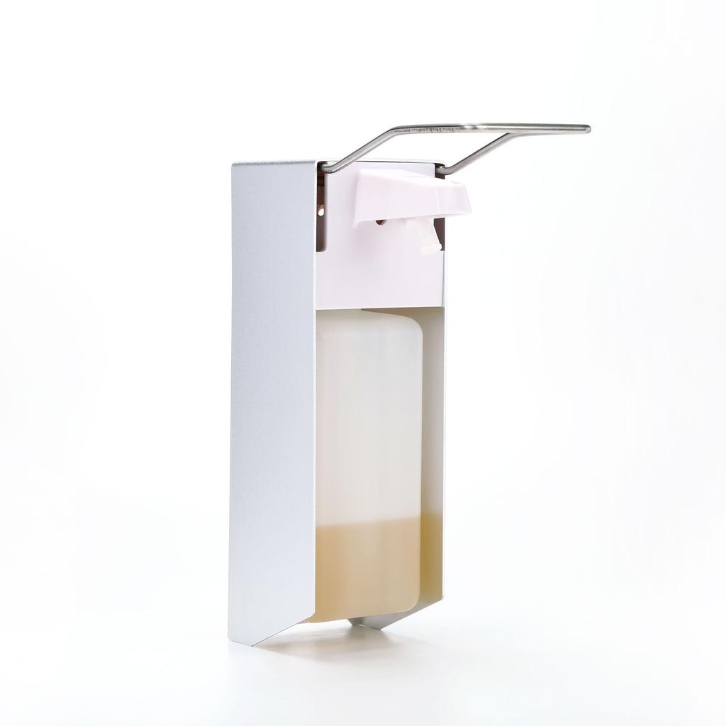 Public Area Use Plastic Automatic Soap Dispenser Elbow Pressure Wall-Mount for Disinfection Liquid in Hospitals SchoolsMalls
