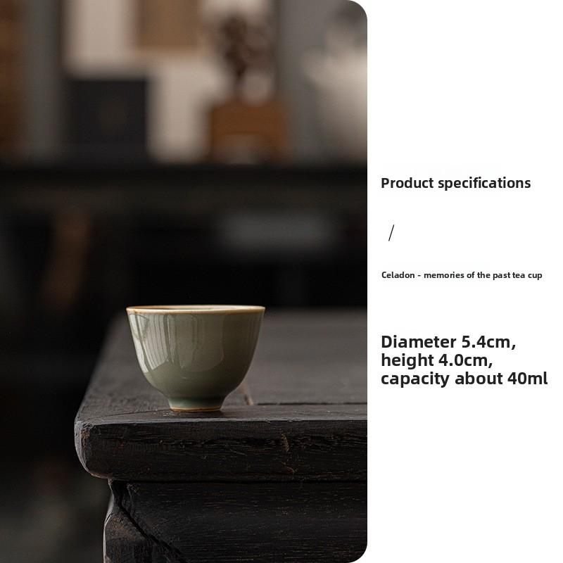 Ретро селадоновая чайная чашка Набор для чая Кунг-фу креативная полностью ручной работы домашняя маленькая чашка для дегустации чая чашка мастера для питья чая чашка для дегустации чая