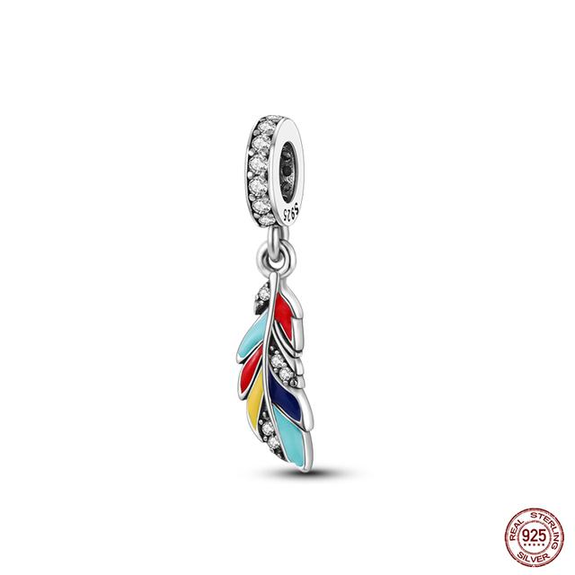 Новые стерлингового серебра 925 пробы красного цвета, подвески в форме сердца, бусины, ювелирные изделия на удачу, подарки