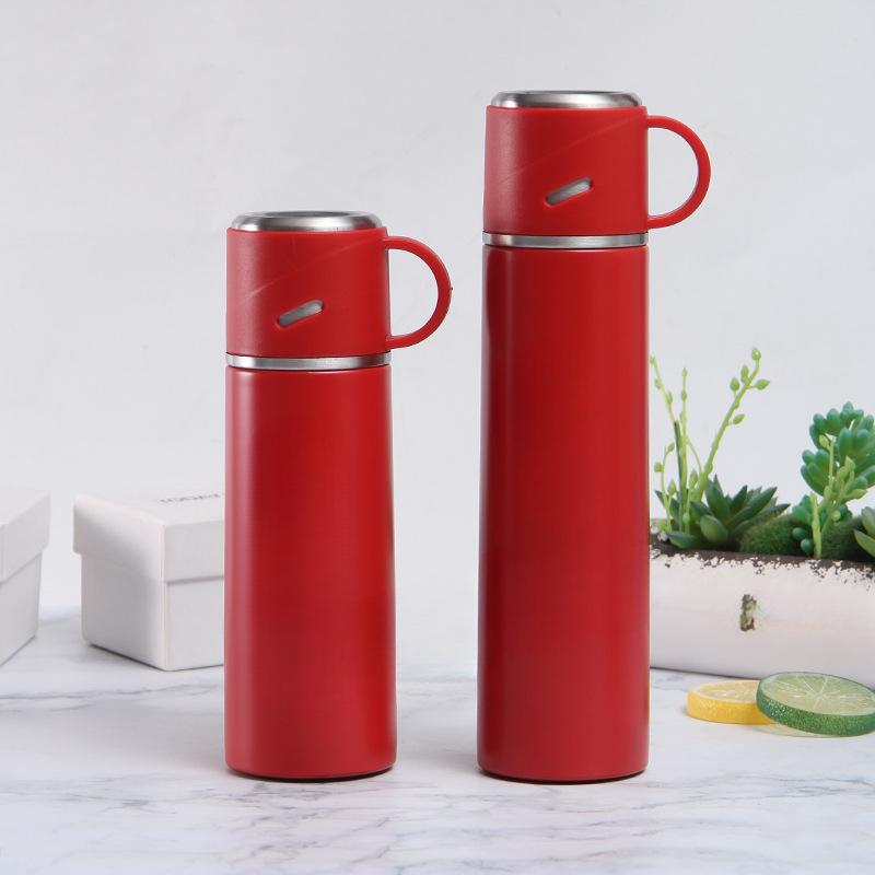 Вакуумная колба из нержавеющей стали 304 с портативной чашкой для воды двойного назначения для мужчин и женщин. Портативные подарочные чашки для бизнеса.