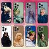 Крутая певица B-Billie E-Eilish Чехол для телефона для iPhone 17,16,15,14,13,12,11 Plus,Pro Max,XS,Мягкий силиконовый черный чехол