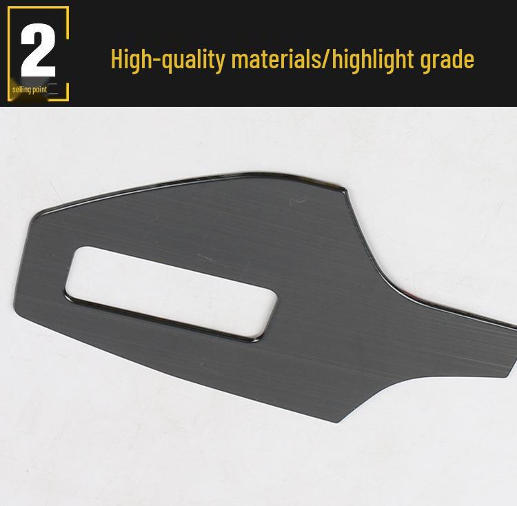 Stainless Steel Headlight Control Decorative Frame for 2019 Q3