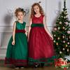 Элегантное платье макси на Новый год, Рождество для детей, праздничная, свадебная, вечерняя одежда, карнавальный костюм для девочек на год, вечернее платье