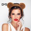 3/4Pcs/Set Brown Bear Ears Headband Plush Animal Ears Costume Hair Hoop Halloween Cosplay Hair Accessories