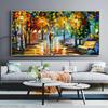 Lover In The Rainy Light Road Abstract Landscape Canvas Painting Posters and Prints Wall Art Pictures for Living Room Decor No Frame
