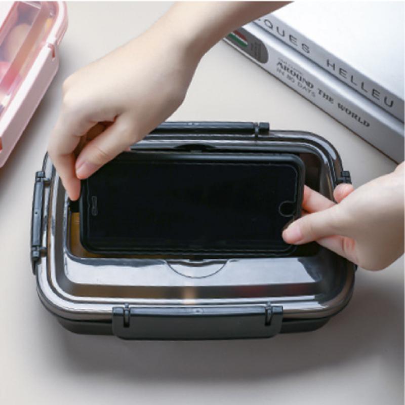 Easy-Clean Bento Container for Students & Office Workers LeakProof Stainless Steel Lunch Box with 4 Compartments - Durable